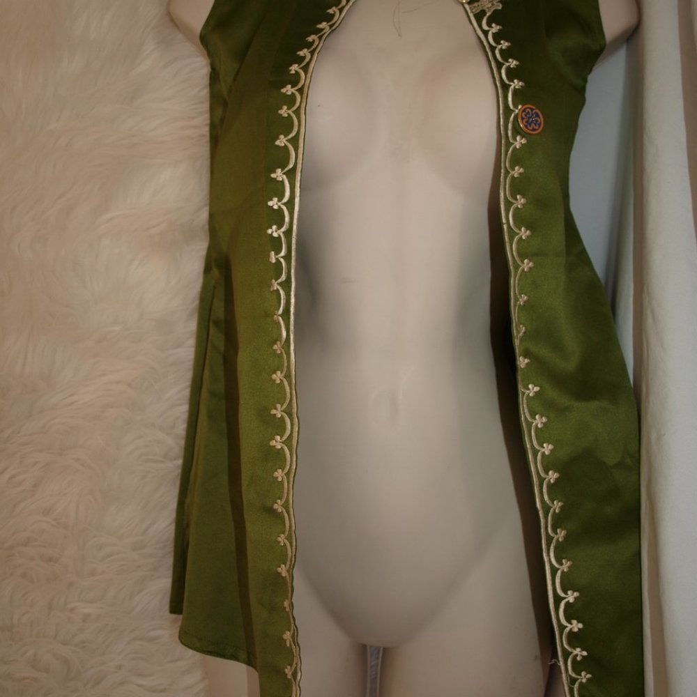 Olive Green Tunic Style VEST SIZE 4 USED FOR PHOTOS - Picture 2 of 4